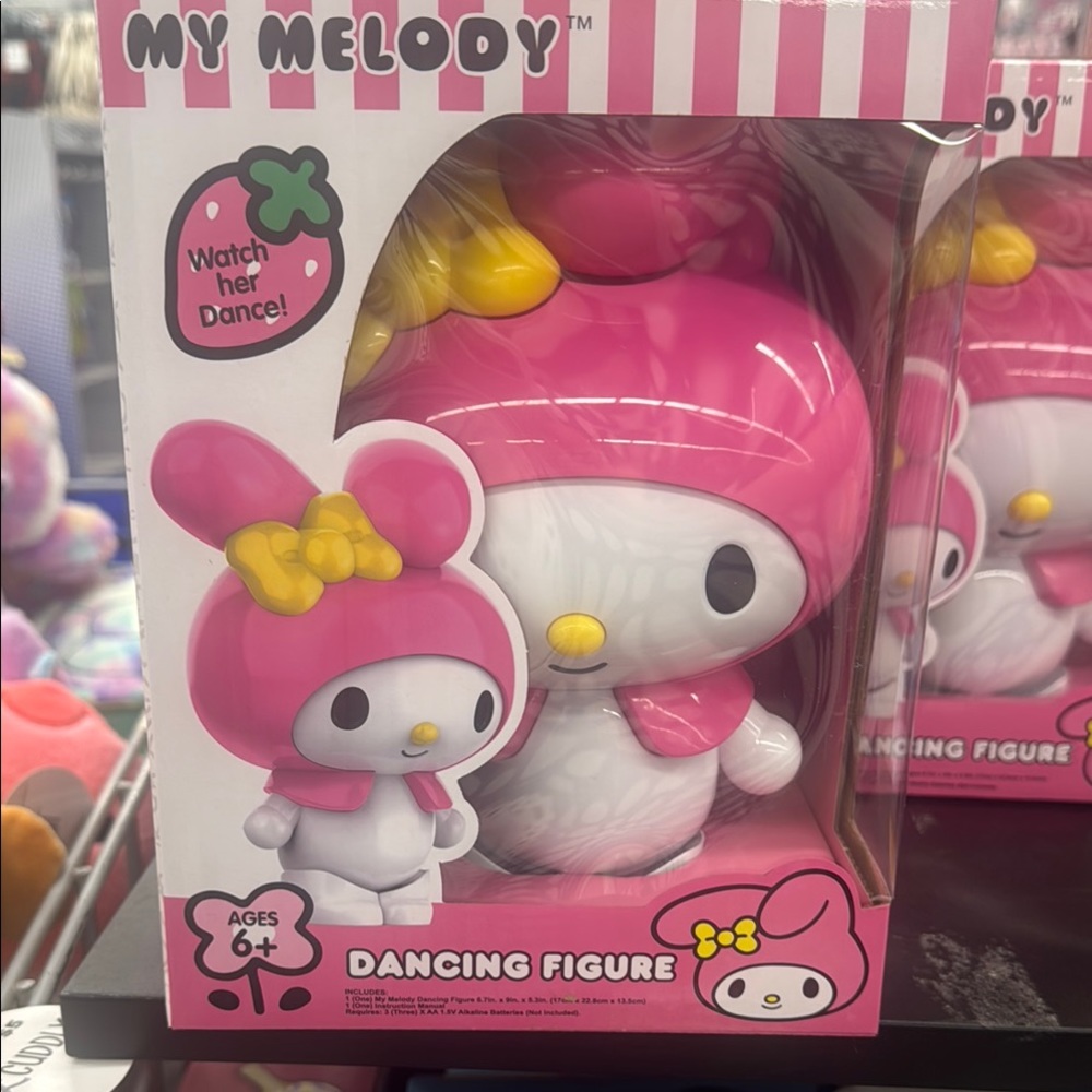 Pink and White Plush Doll with Rabbit Ears